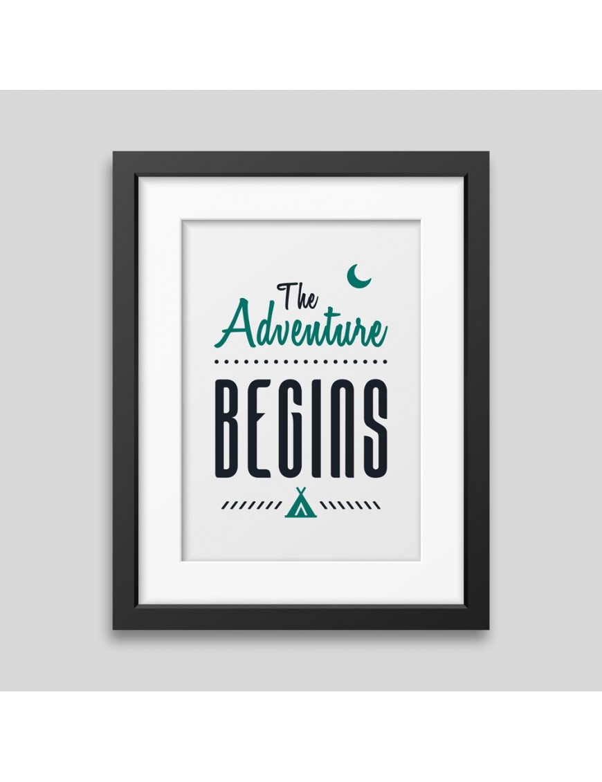 The adventure begins Framed poster